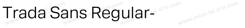 Trada Sans Regular字体转换